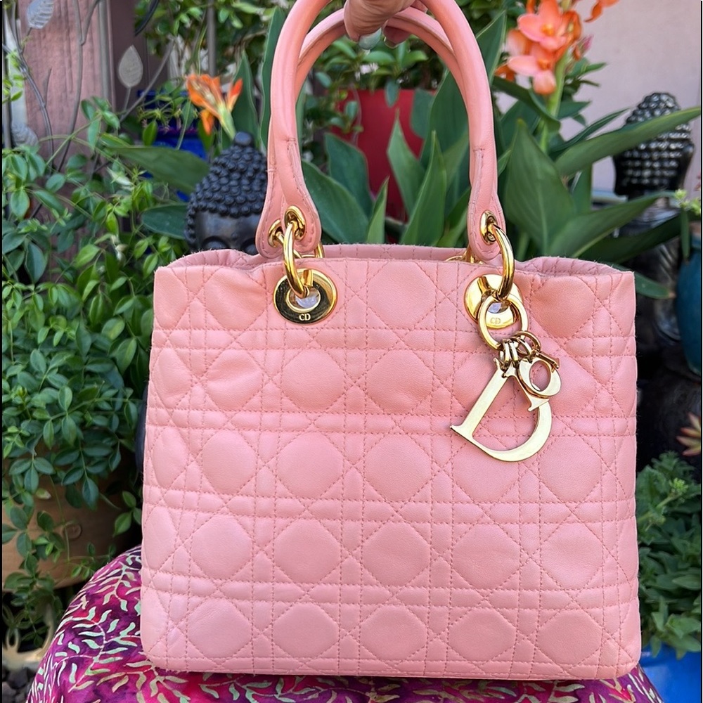 Christian Dior Lady Dior Pink Cannage Small Handbag 👝